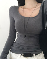 [MADE] Finger hole, square long sleeve T-shirt