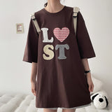 Lost Patch Checkered Stripe Short Sleeve T-shirt (3 colors) H&L