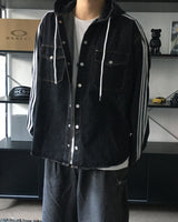SHトラックデニムフーデッドシャツ (2C)