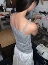 Nahisi Dot Shirring Sleeveless