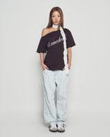 26SS ウーマンアンバランスショートスリーブTシャツ