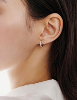 26SS★ Essence Silver (P) Tennis One-Touch Earrings XS