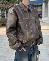 フェイドレザーパディング (Black)