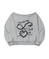 VCF CRY ONE OFF SHOULDER SWEAT SHIRT