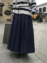 Luv Pintuck Banding Denim Skirt (2c)