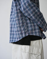 AF SEERSUCKER CHECK SHIRT BLUE