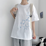 Musical note boxy fit short-sleeved T-shirt (5 colors) H&L