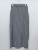 Striped Banding H-Line Long Skirt