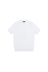 Cable Knit Crewneck T-Shirt