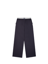 (Unisex) エッセンシャルストレッチフィットロングスリーブパジャマセット　チャコール