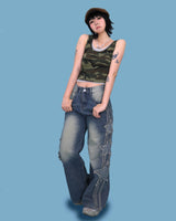 triple star denim pants