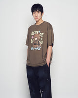 26SS ラインフレンズ ブラウン スターショートスリーブTシャツ