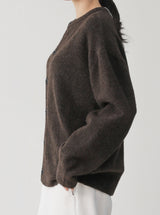 [Premium] Snow Puff Round Cardigan