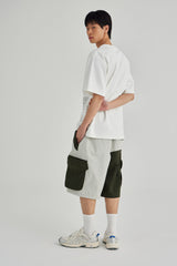 SYMBOL EMBROIDERY SHORTS PANTS [KHAKI]