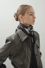 Leather Safari Half Coat_Choco Brown