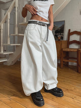 Clear Balloon Wide Cotton Pants