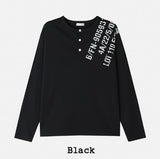 デヴェルワッフルヘンリーネックロングスリ－ブTシャツ