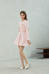 LANI TWEED CARDIGAN / PINK