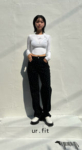 FLOWER DOT DENIM PANTS code 23001