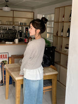 #Ribbon Strap Layered Tiered Cardigan (3color)