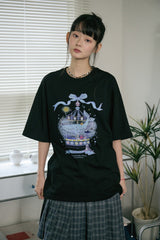 26SS★ DTPリボンクジラ半袖Tシャツ