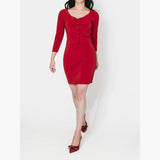 Phoebe Mini Dress Set in Cardinal Red