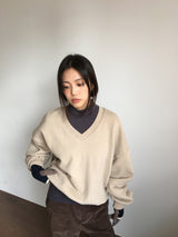 Lilac Peach V-Neck Sweatshirt (5 Colors)