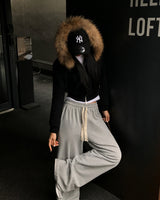[ORIGINAL] POE Fur Hood 2-Way Zip-Up Hoodie