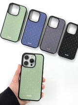 【MADE】Mini Dot Warm Gray iPhone case [Glossy Glass/Magsafe]