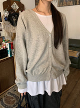 ユノリレイヤードサイドシャーリングフリルロングスリーブT
