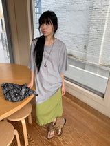 Nikb Overfit Two-Way Button Box Short Sleeve Tee