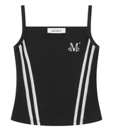 PULSE SET-UP LACE TRACK LINE SLEEVELESS (2COLOR)