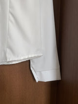 Soft Palette Panel-Cut Collar Shirt Blouse