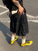 リネンカーペンターデニムハーフパンツ 2C