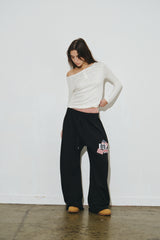 rd チェックパンツ  (black)