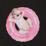 25SS BABY FACE TUBE GIRL SLEEVE T-SHIRT BLACK