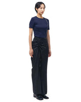 Satin Draped Trousers _ BLACK