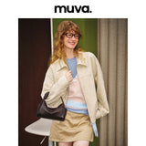 muva. ミニ ロール レザー トートバッグ