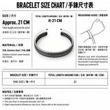 Black Silver Engraved Cuff