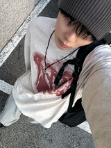 ルーズフィットスウェットシャツTシャツ