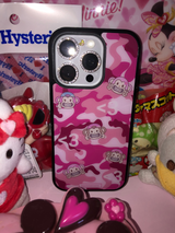 [orangcrew] orang pink camo glass case