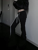 slim-fit bootcut track pants (2color)