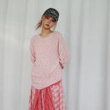 Net Raglan Knit Sleeve (pink)