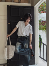 ゼロラウンドハーフジップアップ半袖Tシャツ