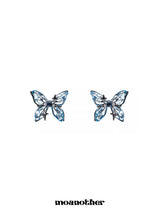 [925 Silver Post] Blue Butterfly Earring