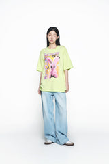 25SS DESTROYED DENIM BANDING PANTS LIGHT BLUE