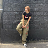 KIRSH X TOKYO ビックチェリークロップTシャツ【ブラック】