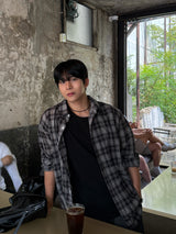 Eight linen check shirt