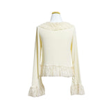 (2color) Ruffle Lace Soft Cardigan