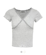 Misty フリルパンチングTシャツ